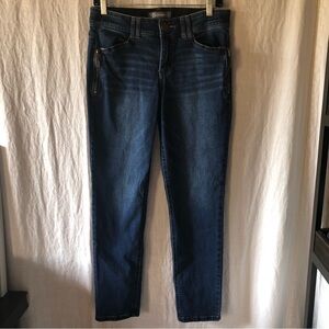 Democracy crop jean medium wash skinny extra stretch ab technology waist size 6